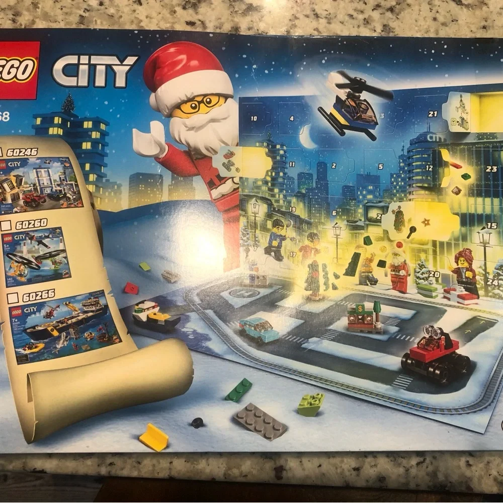 2020 Lego City Advent Calendar 60268 24 Pieces With Play Mat Brand New Sealed Bo